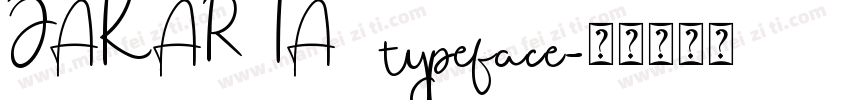 JAKARTA typeface字体转换